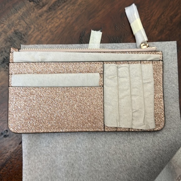 Rose gold glitter wallet. Nib. Kate spade. - Picture 3 of 3